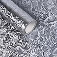 Lypumso Forged Carbon Fiber Vinyl Wrap, 3D Cosmic Ghost Textured Auto Car Sticker Decal Film Sheet DIY Vehicle Paint Changing Wrap Featuring Air Release Technology (Silver, 1ft x 10ft)