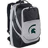 Broad Bay Michigan State University Backpack Laptop Computer Bag (Black & Gray)