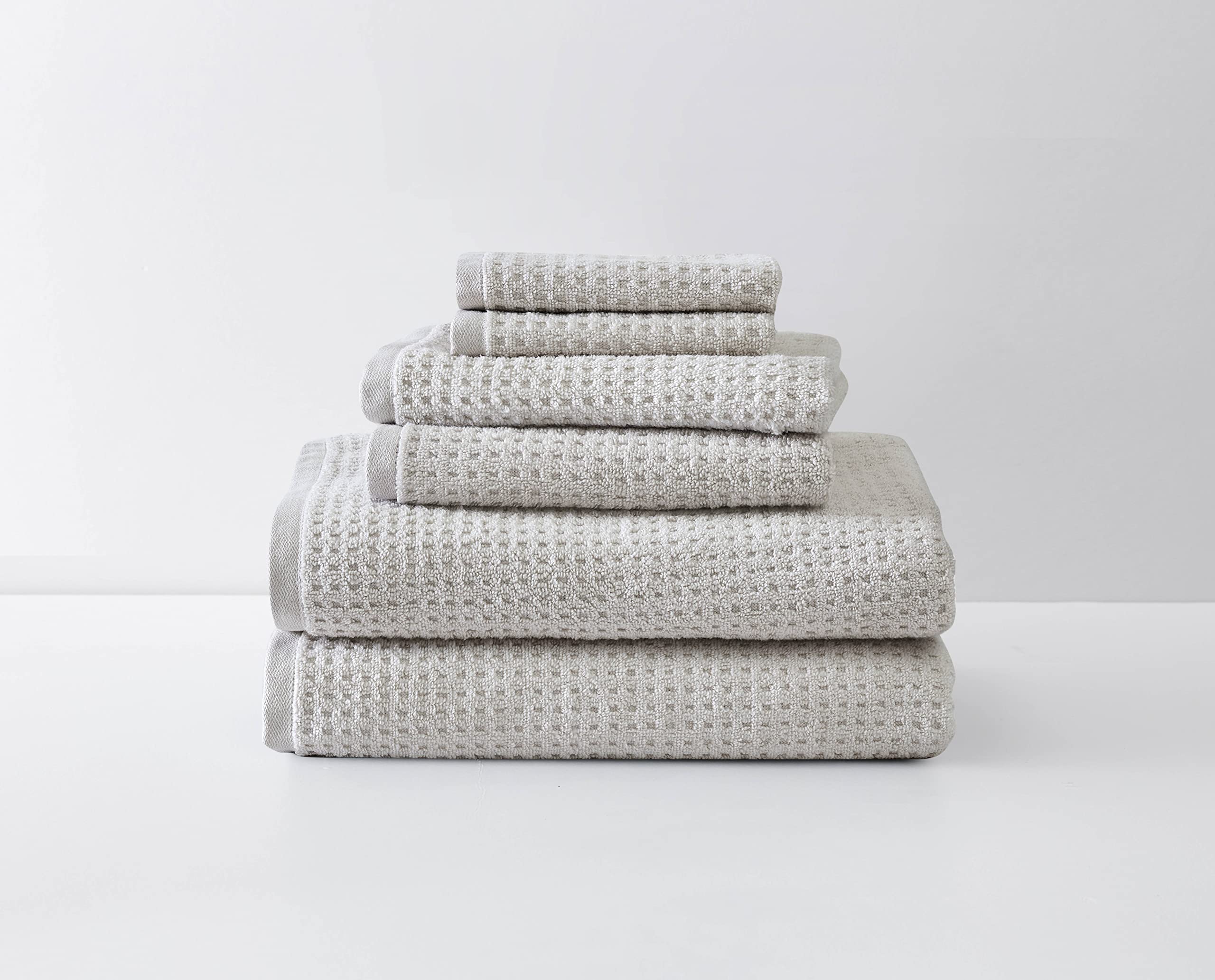 Photo 1 of Tommy Bahama - Bath Towels Set, Highly Absorbent Cotton Bathroom Decor, Low Linting & Fade Resistant (Nothern Pacific White, 6 Piece)