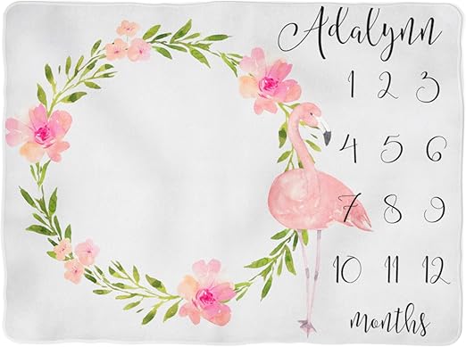 pink flamingo baby blanket