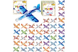ShinyRelief 48 Packs End of Year Student Gifts Foam Glider Planes Bulk Flying Airplanes Toys Airplanes Party Favors School Year Gifts for Kindergarten Students Graduation Kids Birthday Party