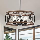 Faibra 6-Light Farmhouse Drum Pendant