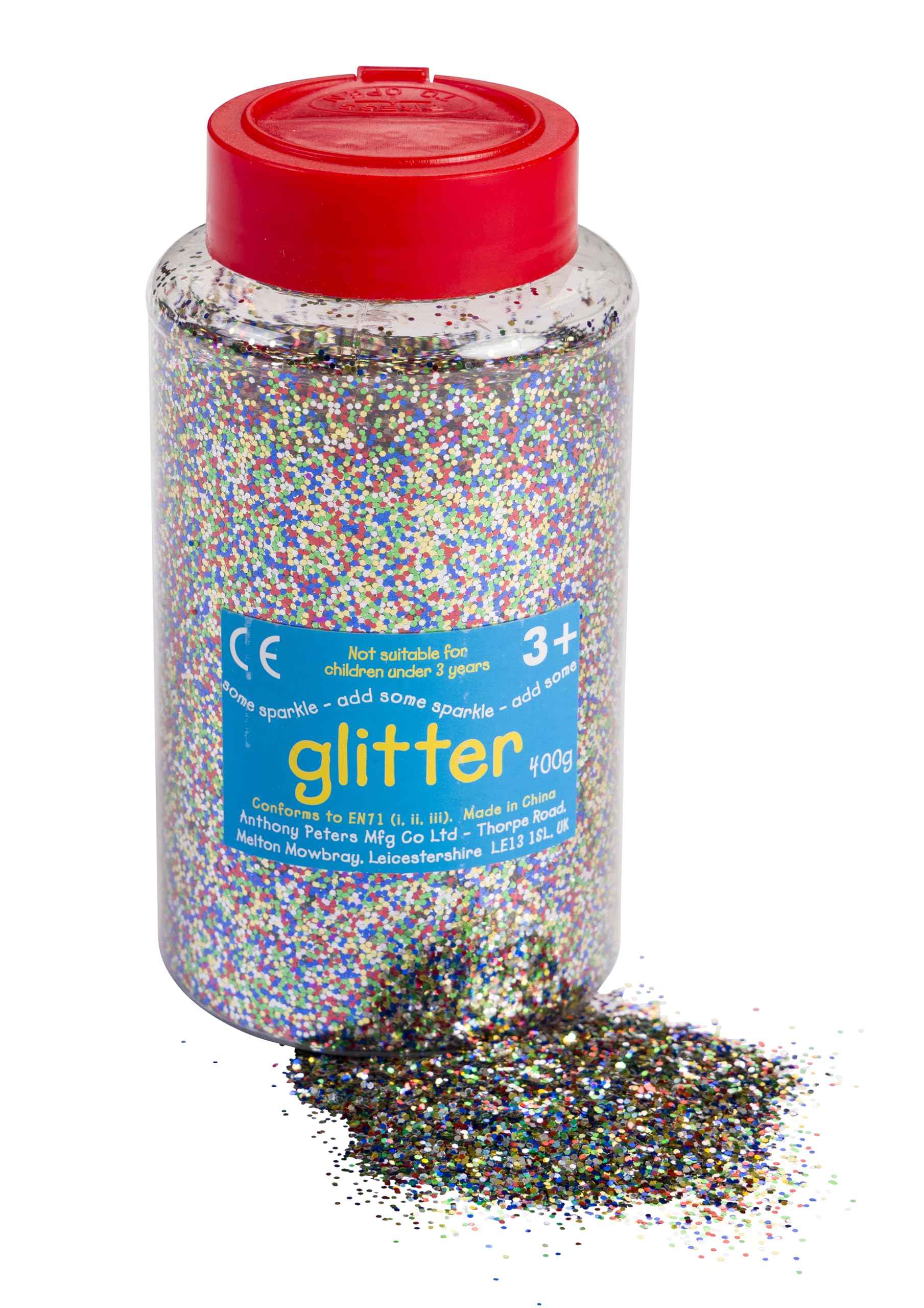Glitter | 400 Gram tub | Shaker lid for Easy Pouring | Arts and Crafts | Glitter Art | Multicolour