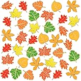 Hoteam 32 Pcs Thanksgiving Enamel Pins Bulk Thanksgiving Fall Maple Leaf Lapel Pins Autumn Brooches for Clothing Bags Backpack Hat Accessory Gifts