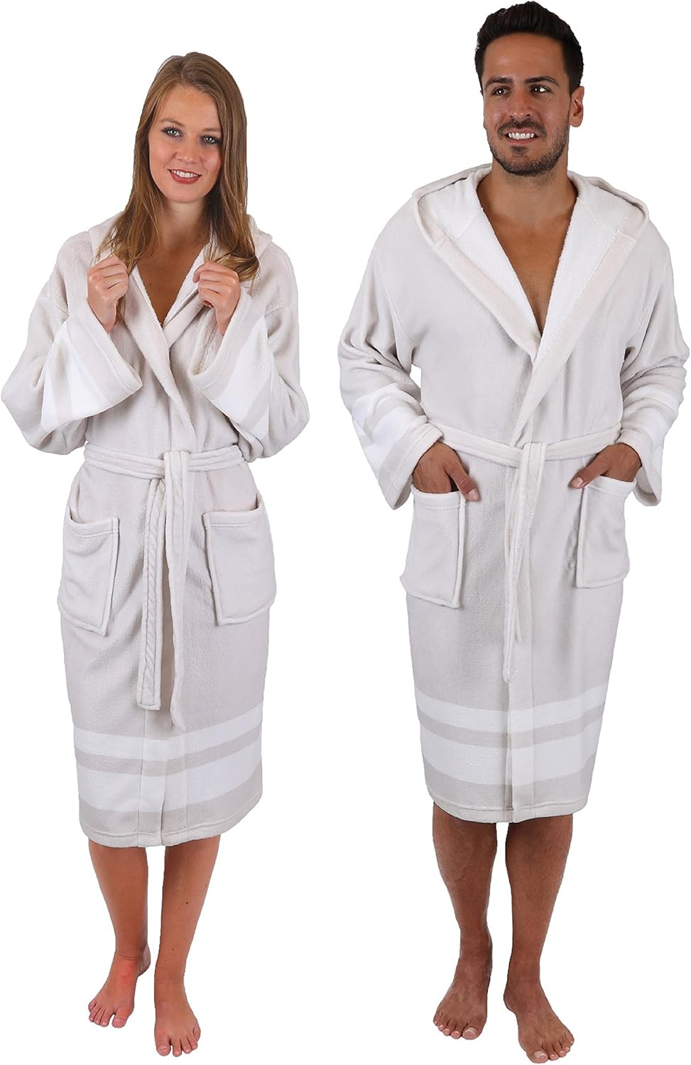 Betz bath robe MALTA dressing gown for Ladies and Men with hood Colour