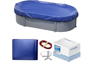 YANKEE POOL PILLOW Yankee Pool Cover for Oval Pool | 16 x 32-ft | Oval Winter Pool Cover for Above Ground Pools | Extra Thick & Durable, UV-Resistant | Above-Ground Pool Protection