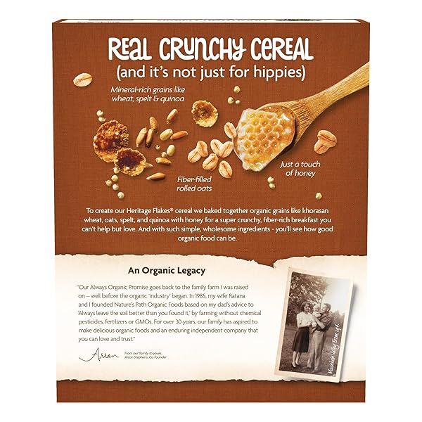 NATURE’S PATH ORGANIC HERITAGE FLAKES® CEREAL, 33.5 OZ (PACK OF 1), VALUE SIZE, NON-GMO