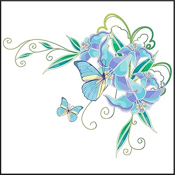 Fliesenaufkleber Fliesentattoos für Bad & Küche - NUR FÜR WEIßE FLIESEN - weißes Viereck als Hintergrund - Küchenfliesen für 