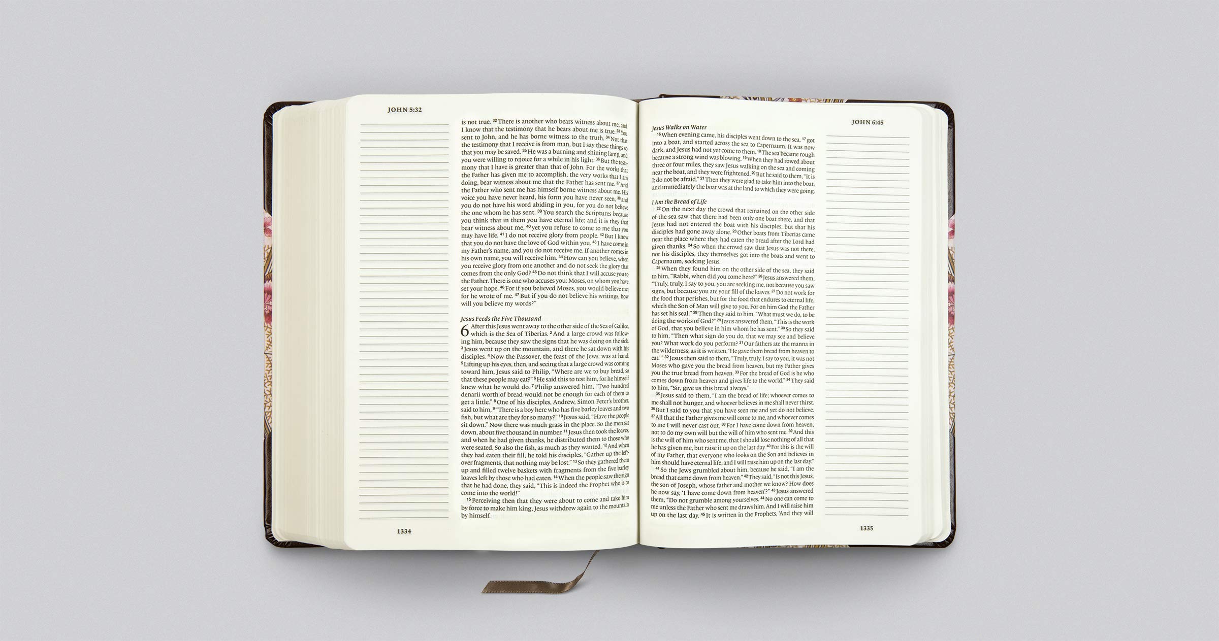 ESV Single Column Journaling Bible, Large Print (Summer Garden)