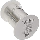 The Beadsmith Wire Elements 20-Gauge Lacquered Tarnish-Resistant Copper Wire for Jewelry Making, 15 Yard, 13.72 Meter Spool (Silver Color)