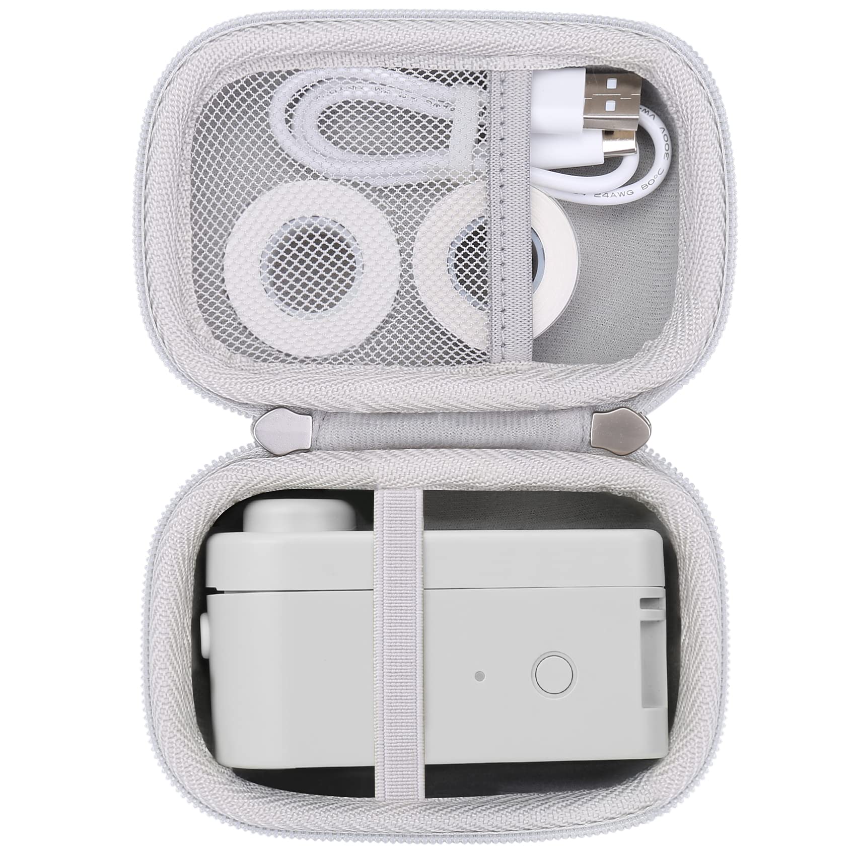 Khanka Hard Storage Case for MakeID Label Maker and Tape Accessories(White,Case Only)