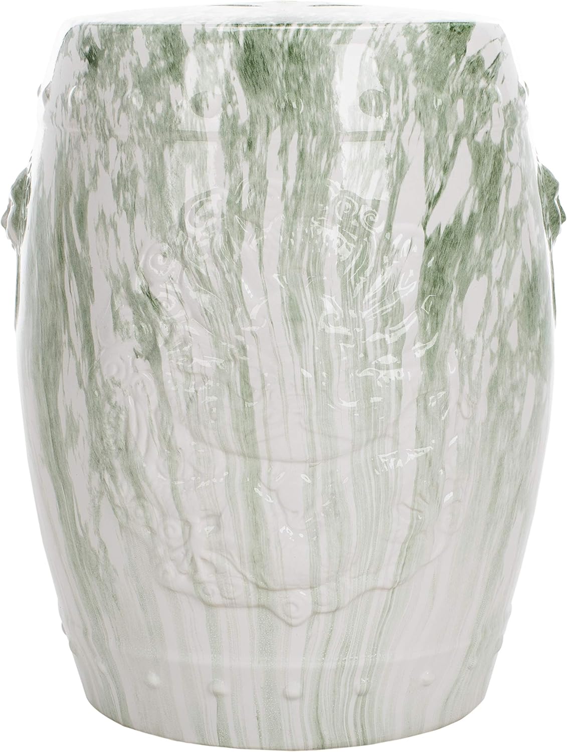 Safavieh Acs4565a Green And White Stool Garden Decorative Ceramic Seraphina Decorative Garden Stools High Quaity Www Klevering Com