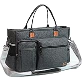 Rabjen Nurse Tote Bag for Work with Padded 15.6” Laptop Sleeve, Medical Supplies Shoulder Bag for Home Health Care
