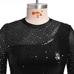 AFAVOM Sequin Figure Skating Dress for Women Girls