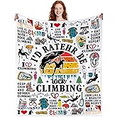 Rbamsme Funny Rock Climbing Blanket Gifts for Men Women, Rock Climbing Throw Blankets Sport Gear Birthday for Boys Girls Kids Sport Lovers 50"X40"