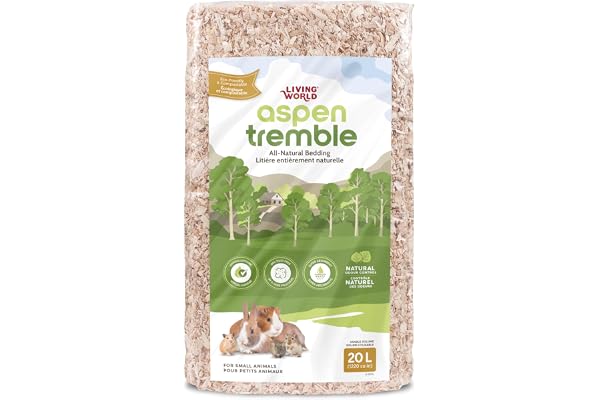 Living World Aspen Wood Shavings Small Animal Bedding, 1200 cu in