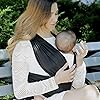 Image 5 - CuddleBug Baby Wrap Sling + Carrier - Newborns & Toddlers up to 36 lbs - Hands Free - Gentle, Stretch Fabric - Ideal for Baby Showers - One Size Fits All (Black)