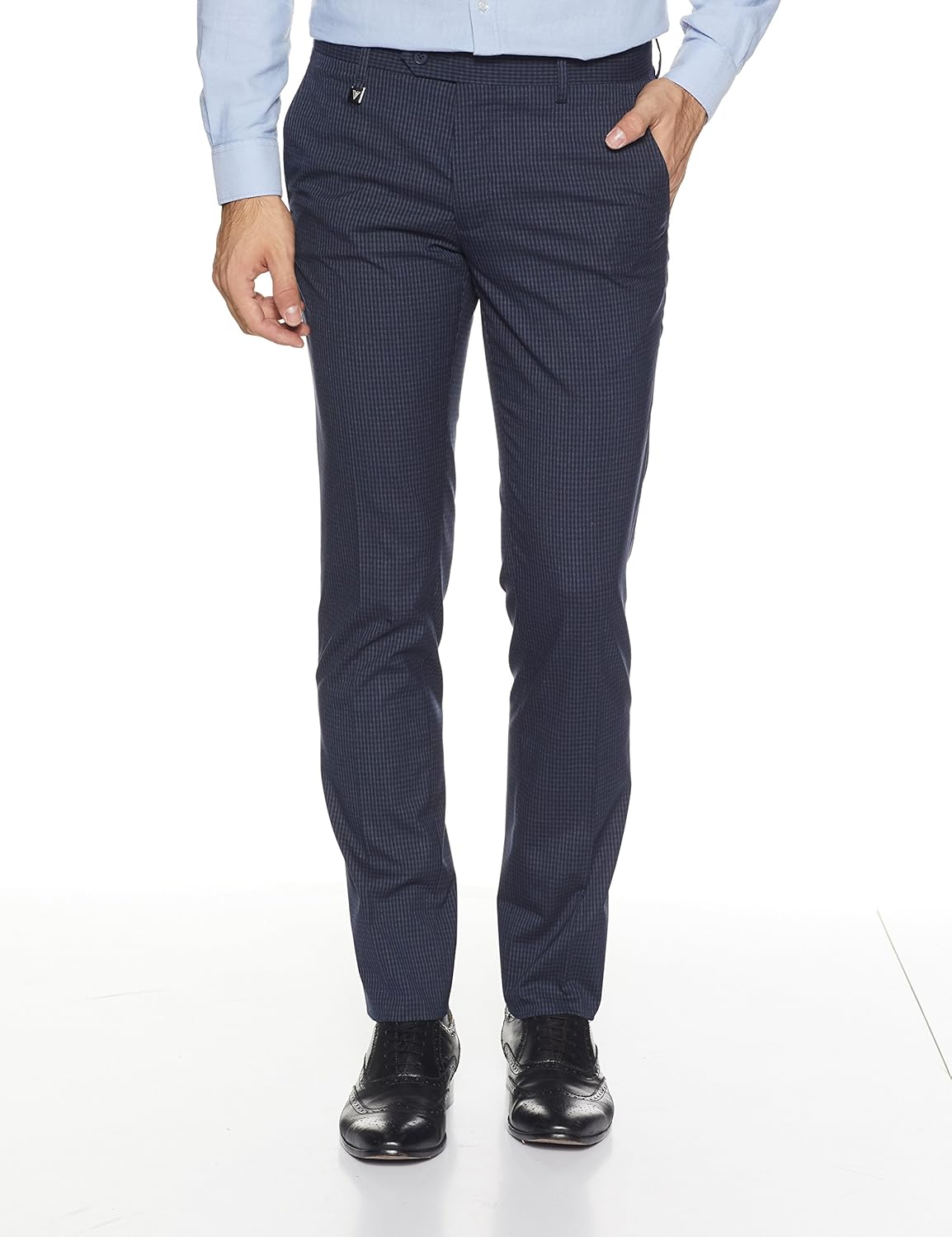 van heusen men's slim fit formal trousers