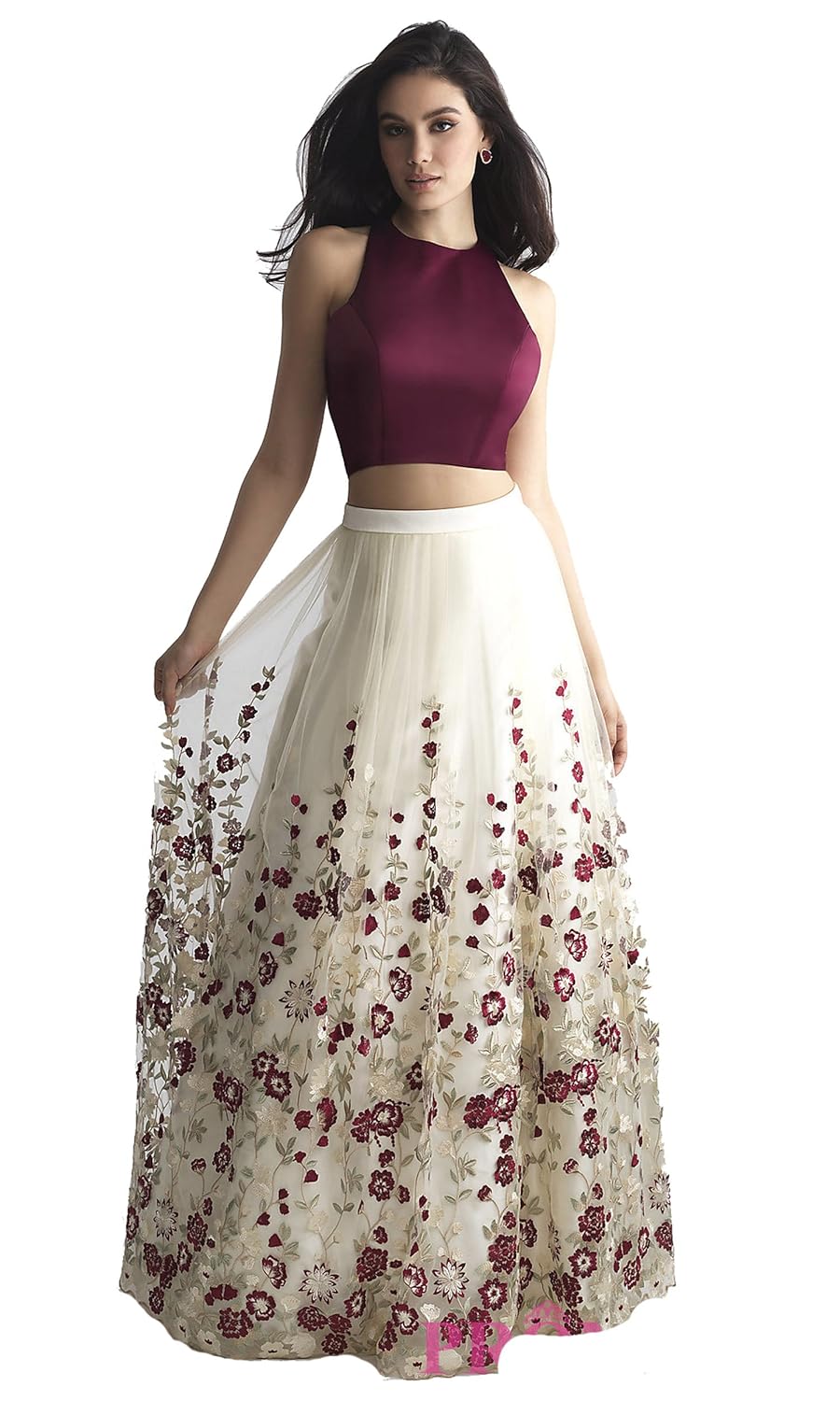 stylevilla women's silk lehenga cholis (hl_1112_multi-coloured_free size)