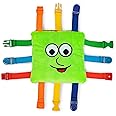 Buckle Toys - Buster Square - Learning Activity Toy - Develop Fine Motor Skills and Problem Solving - Toddler Travel Essentia