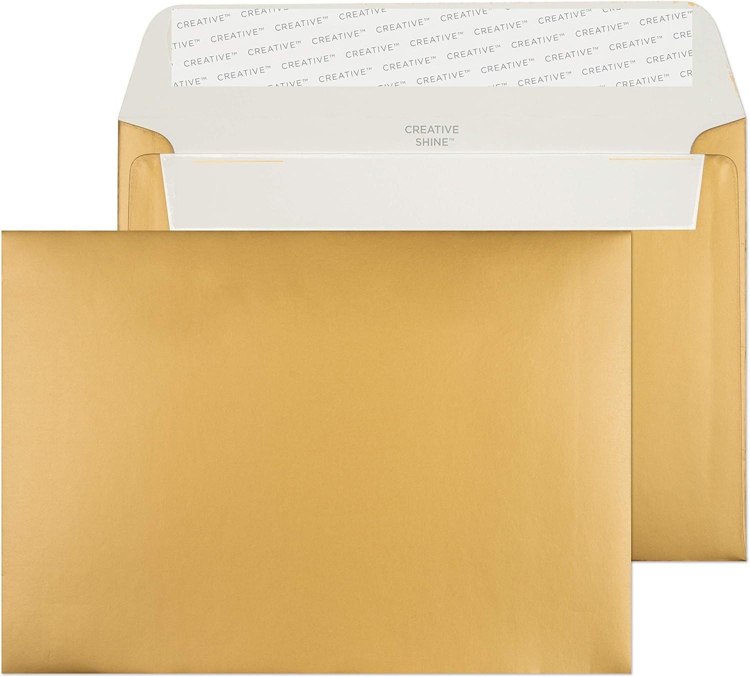 Blake Creative Shine C6 114 x 162 mm 130 gsm Peel & Seal Wallet Envelopes (15113) Metallic Gold - Pack of 25