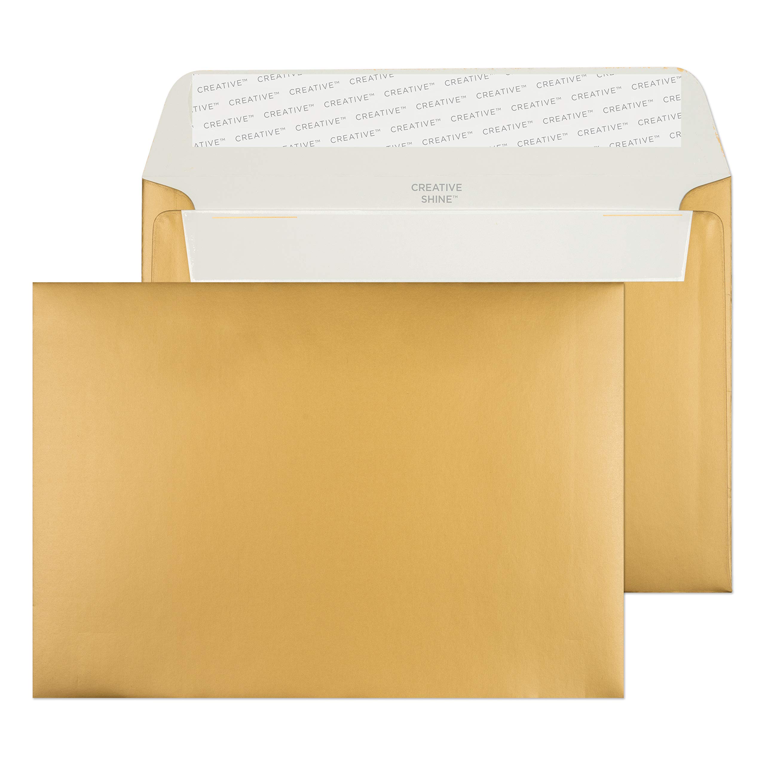 Blake Creative Shine C6 114 x 162 mm 130 gsm Peel & Seal Wallet Envelopes (15113) Metallic Gold - Pack of 25