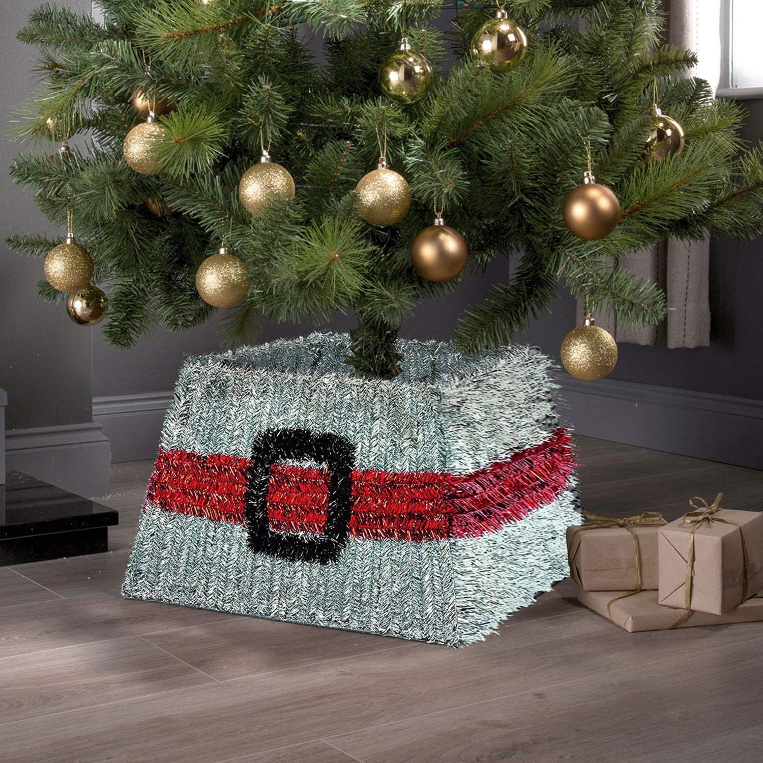 Christmas Tree Skirt Xmas Tree Shirt Tinsel Stand Base Basket Cover