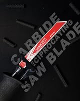 EZARC Carbide Reciprocating Saw Blade Endurance 225mm 8TPI Universal Shank view 5