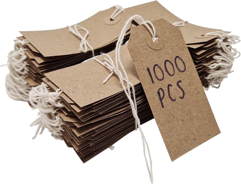 Swift Brown Card Clothing Parcel Labels 108x54mm Pack of 1000