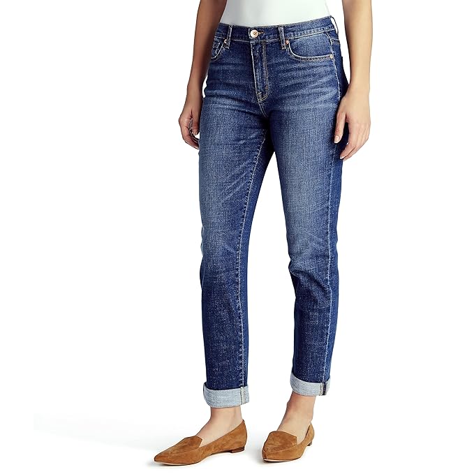 Buy CHAPS Jeans Women's Slim Boyfriend Roll Cuffed Jean at Amazon.in