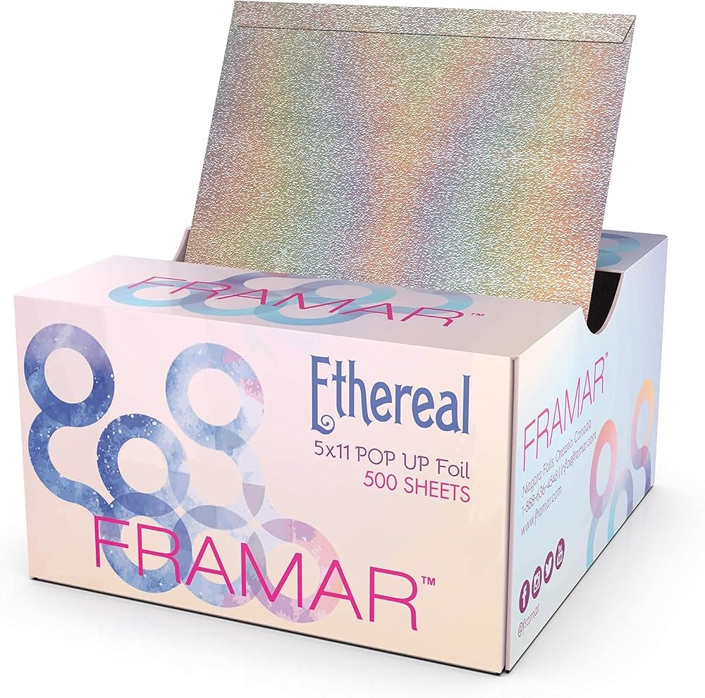 FRAMAR Ethereal Embossed Pop Up Hair Foil 500 Sheets 5x11 Highlights
