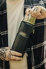 Thermos Stainless King Matt Black 1.2L Travel Flask Leak Proof Insulated view 3