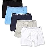 Calvin Klein Kids Boys' Modern Cotton Boxer Brief Underwear 5-Pack