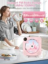 Arafuna Portable CD Player with Bluetooth 5.0 Speakers Remote LCD Display view 4
