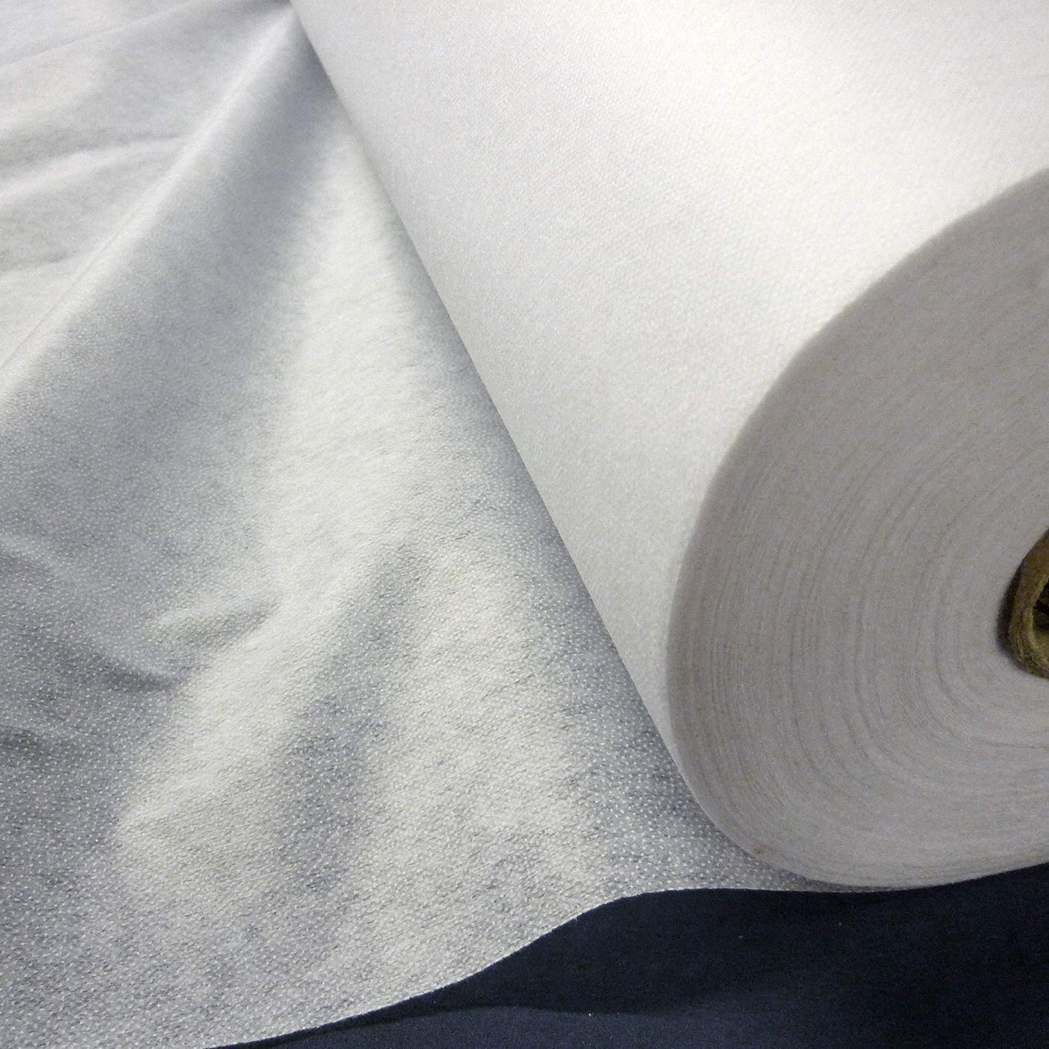 Textile Station Iron On Fusible Interfacing Fabric Premium Lining Interfacing 99cm Wide (White, 20 Meter)
