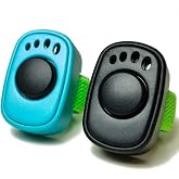 HoAoOo Pet Clicker for Dogs/Cats/Horses/Birds or Other Animals - Mini Finger Clickers for Training (Black + Blue)