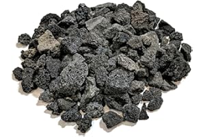 Midwest Hearth Lava Rock for Fire Pits and Gas Log Sets, Black 5/8" to 1-1/2" (10-lb Bag)