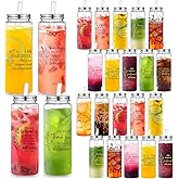 Skylety 24 Pcs Staff Appreciation Gifts Plastic Cups Bulk 17 oz Large Employee Thank You Reusable Cups Team Coworker Inspirational Gifts Acrylic Skinny Tumbler with Lid Straw for Staff Teacher Nurses