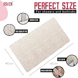 Asvin Extra Long Non Slip Shower Mat 40x120cm White Loofah Rubber view 5