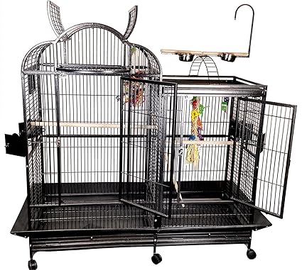 Ae Cage Pc 4226d Noir Split Level Maison Cage à Oiseaux