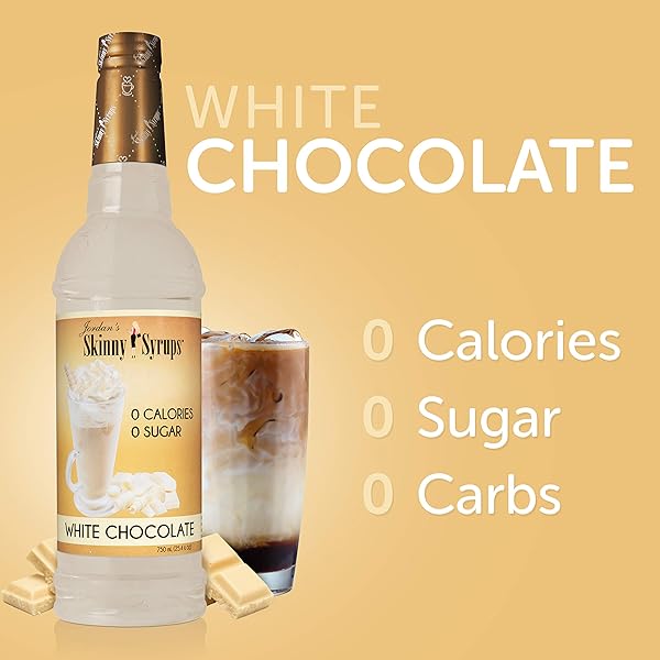 SUGAR FREE WHITE CHOCOLATE – JORDAN’S SKINNY SYRUPS, 25.4 OZ.