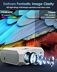 YOWHICK 4K Projector with WiFi and