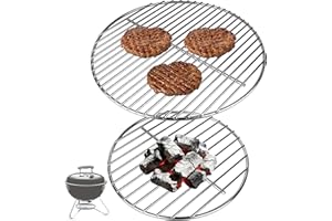 Dinlon Grill Charcoal Grate for 14'' Weber Smokey Joe Silver&Gold Tuck-n-Carry, 7431 & 7439 Cooking Grate for Weber Charcoal 