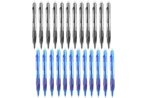 Aozora Erasable Pens 24 Pack Click Fine Point 0.7 mm Retractable Erasable Gel Pens for Completing Sudoku and Crossword Puzzle