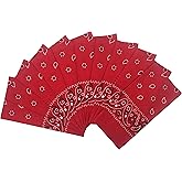 Vamqor 100% Cotton 10 Pack Fine Bandanas