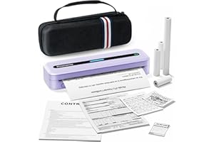 Phomemo Portable Printers Wireless for Travel, M832 Bluetooth Inkless Thermal Printer Support 8.5''x11'' US Letter, Small Mobile Printer with Case, Compatible with iPhone Laptop for Office Car Home