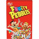 Fruity PEBBLES Breakfast Cereal for Kids, Gluten Free, 11 oz Box | Sweetened Puffed Rice With Crunchy Texture And Colorful Pieces, Delivering Bold Flavor In Every Spoonful