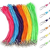 Patelai 120 Pcs Lanyards for ID Badges Neck Lanyard Bulk with Clip and Swivel Hooks Lanyard Keychain for Keys Name Tags (Multicolored)