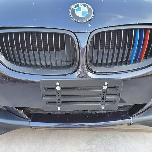 Universal License Plate Mount Bracket – Clear Polycarbonate, Fits V-Shape Bumpers, Includes Hardware