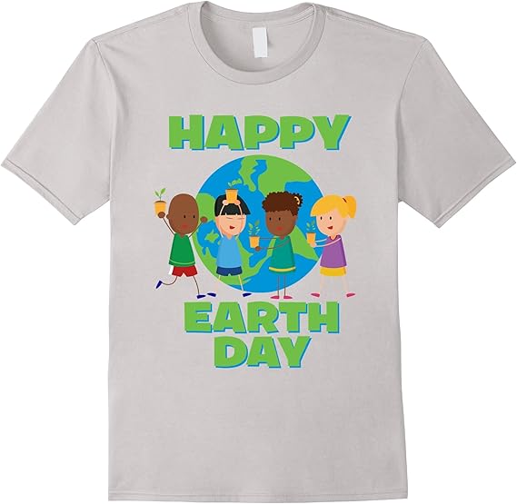 Amazon.com: Happy Earth Day - Cute Colorful Children Earth T-shirt: Clothing